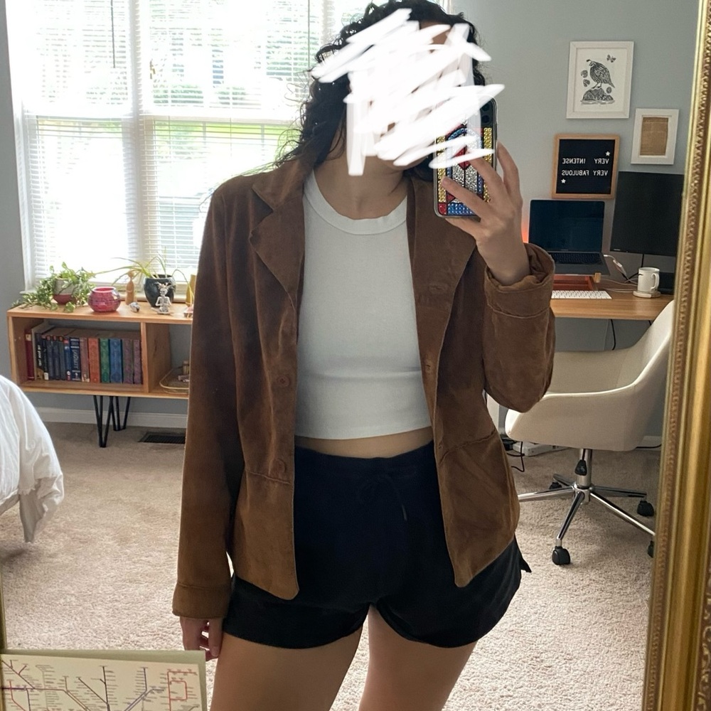 Brandon Thomas Brown Suede Jacket